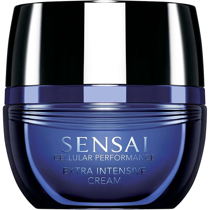 Sensai Cellular Performance Extra Intensive Cream 40 ml elvyttävä kasvovoide tummansinisessä lasipurkissa.