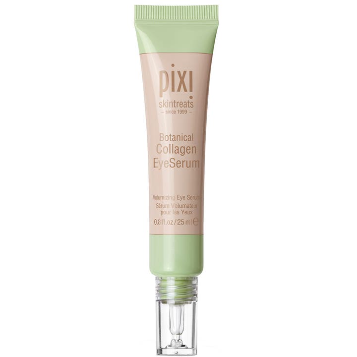 Pixi Botanical Collagen Eye Serum 25 ml ihoa täyteläistävä silmänympärysseerumi vaaleassa tuubissa mintunvihreillä osilla.