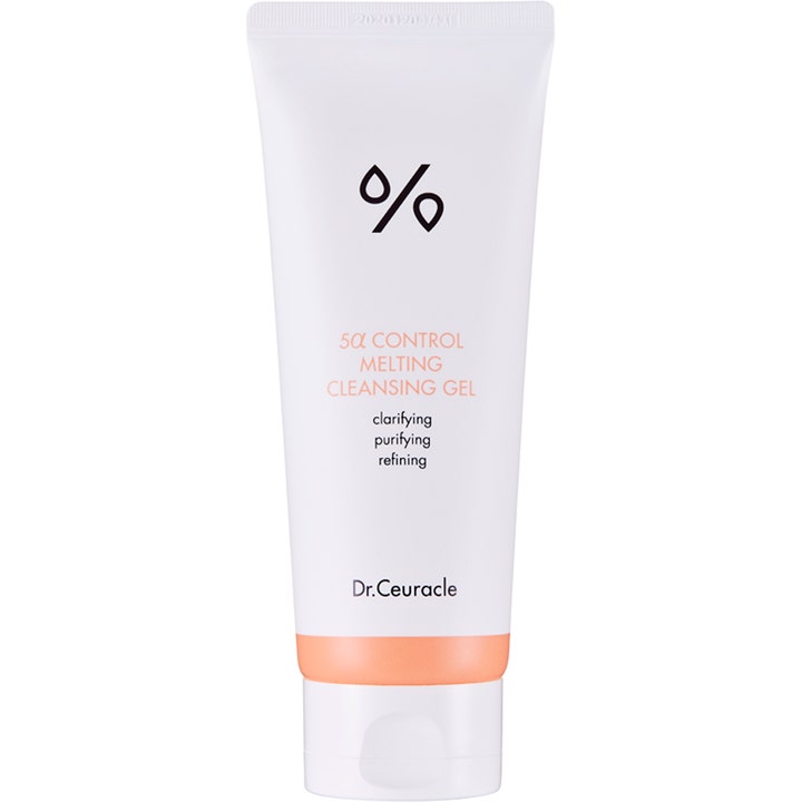 Dr.Ceuracle 5α Control Melting Cleansing Gel 150 ml kirkastava puhdistusgeeli valkoisessa tuubissa oranssilla raidalla