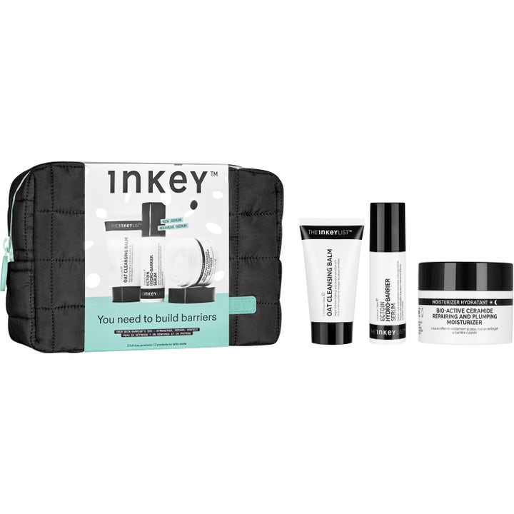 The INKEY List You Need To Build Barriers set vahvistaa ihoa puhdistusbalmilla, seerumilla ja voiteella.