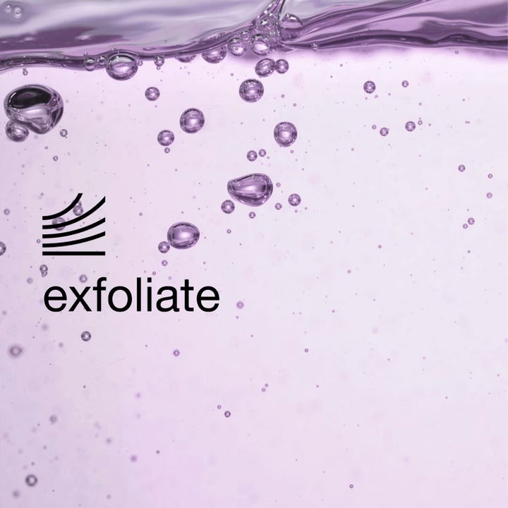 Clinique Clarifying Lotion 2 487 ml kuoriva kasvovesi vaaleanvioletti koostumus ilmakuplilla ja exfoliate tekstillä