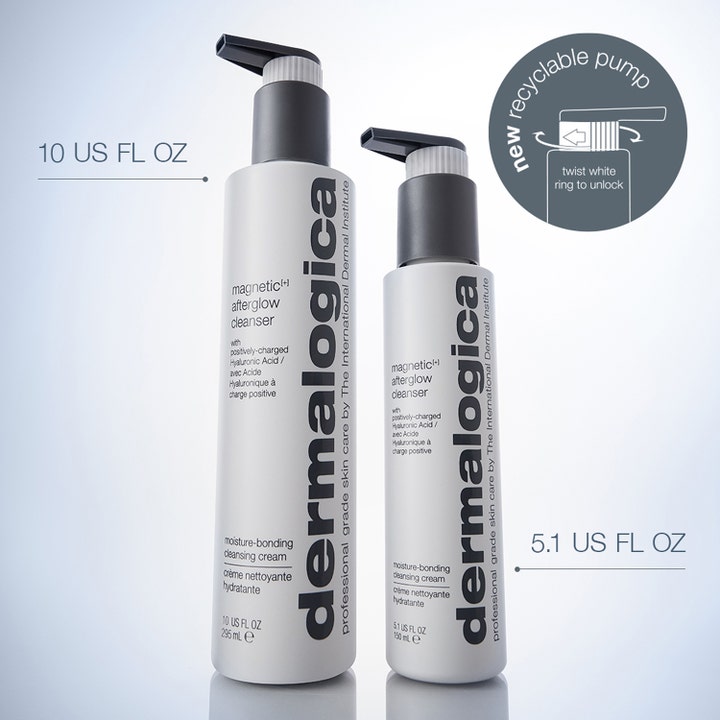 Dermalogica Magnetic Afterglow Cleanser 150 ml kosteuttava puhdistusvoide hyaluronihapolla ja kierrätettävällä pumpulla