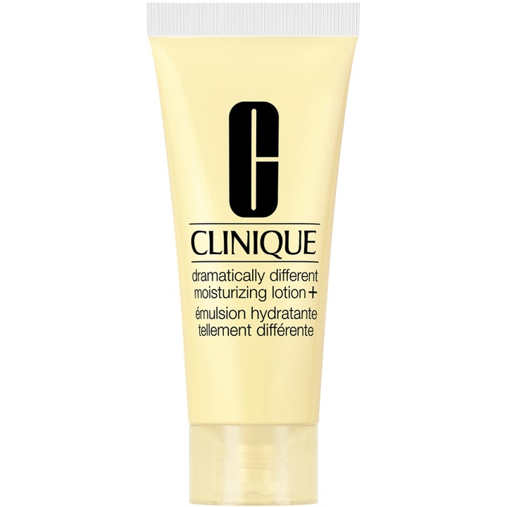 Clinique Dramatically Different Moisturizing Lotion + 15 ml kosteuttava kasvovoide keltaisessa tuubissa.