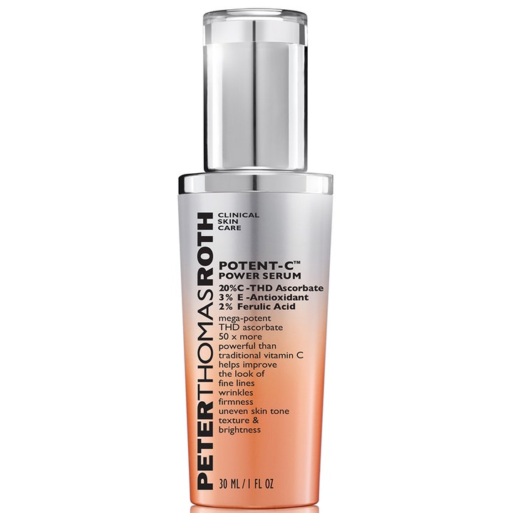 Peter Thomas Roth Potent-C Power Serum 30 ml kirkastava seerumi hopea-oranssi pumppupullo kirkkaalla korkilla
