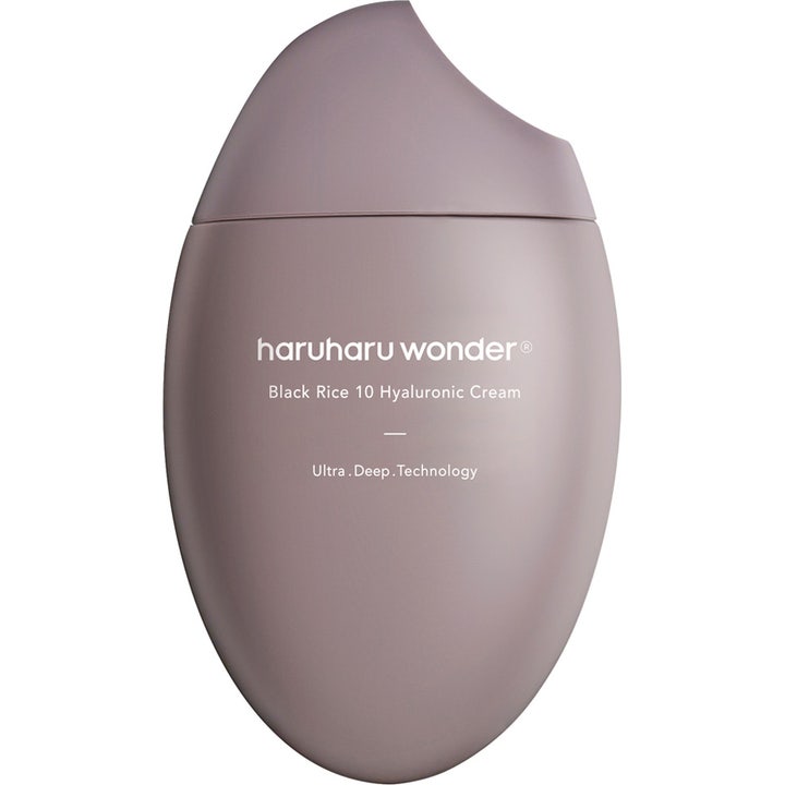 haruharu wonder Black Rice 10 Hyaluronic Cream 50 ml kosteuttava kasvovoide lilassa munanmuotoisessa pakkauksessa.