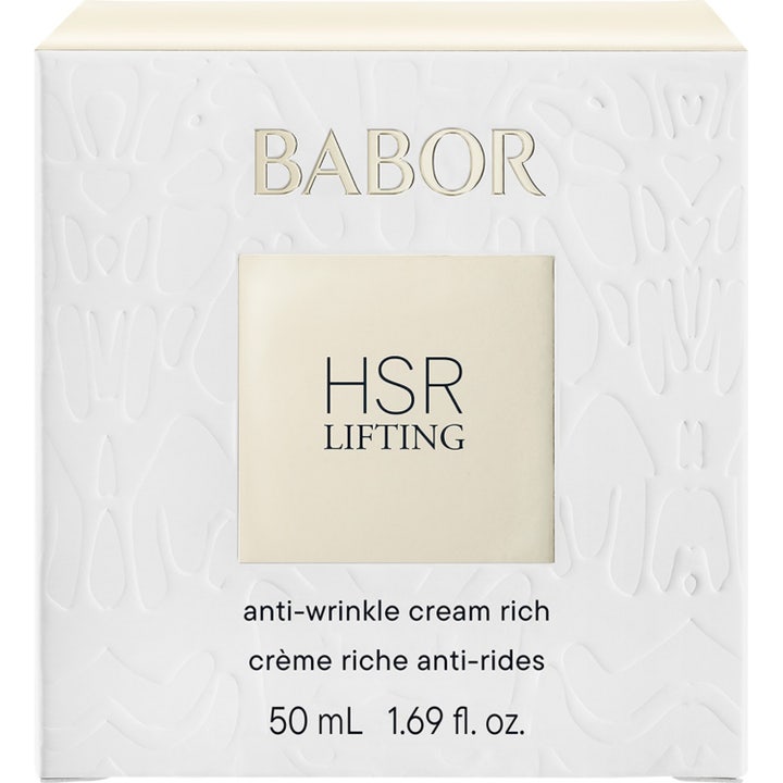 Babor HSR Lifting Anti-Wrinkle Cream Rich 50ml silottava kasvovoide kultaisessa pallomaisessa kohokuvioidussa purkissa