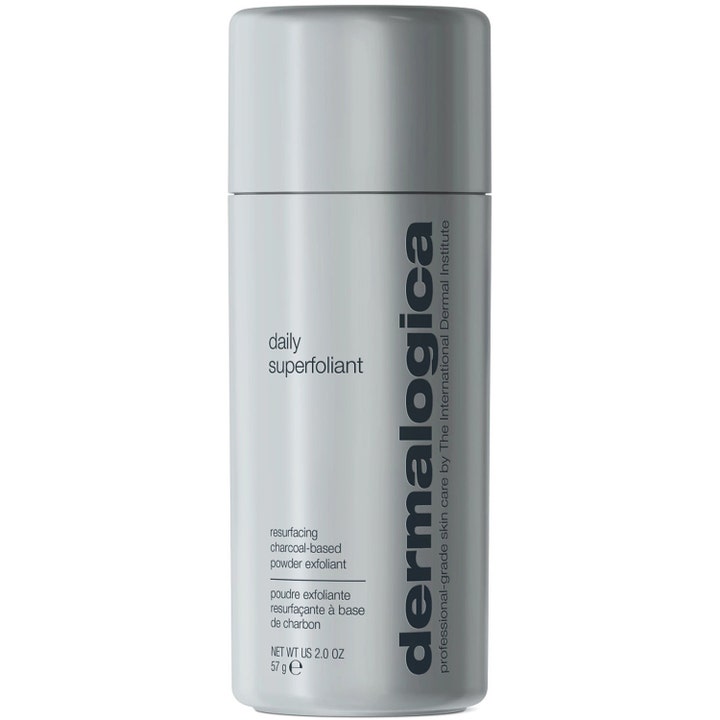 Dermalogica Daily Superfoliant 57 g silottava hiilipohjainen kasvokuorinta harmaassa sylinterinmuotoisessa pullossa