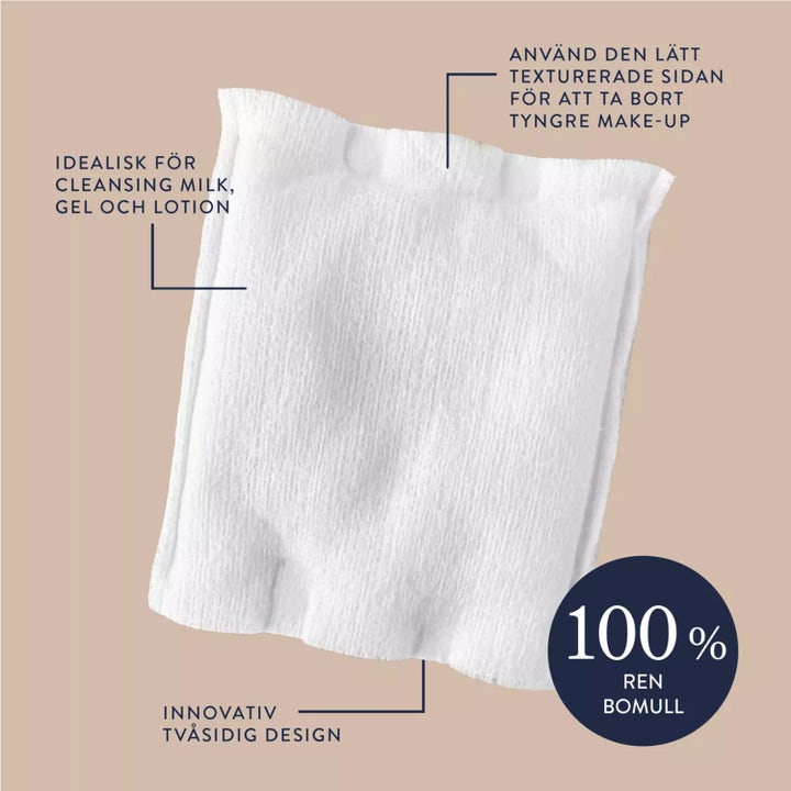 Topz Premium The Cleansing Pad 40 kpl puhdistuslaput 100% puhdasta puuvillaa ja teksturoitu pinta meikinpoistoon.