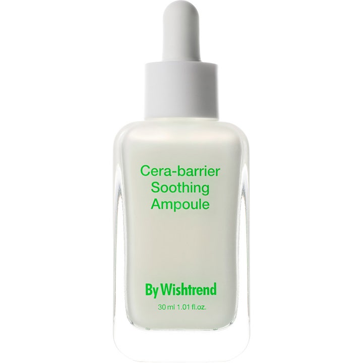 By Wishtrend Cera-barrier Soothing Ampoule 30 ml rauhoittava seerumi maitomainen neste kirkkaassa pipettipullossa