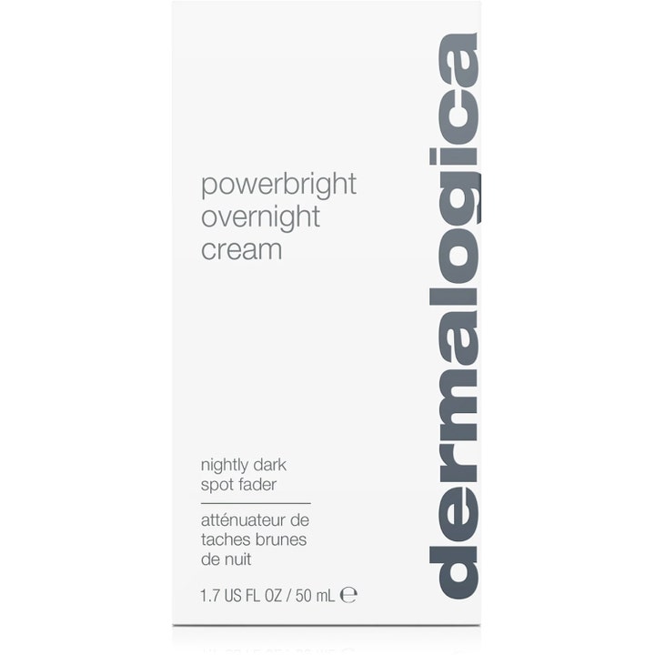 Dermalogica Powerbright Overnight Cream 50 ml kirkastava yövoide valkoisessa pahvipakkauksessa.