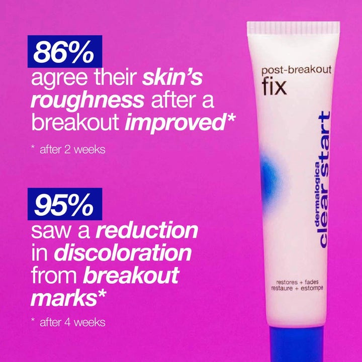 Dermalogica Post-Breakout Fix 15 ml salisyylihappo häivyttää jälkiä valkoinen tuubi ja 95% vähemmän värimuutoksia