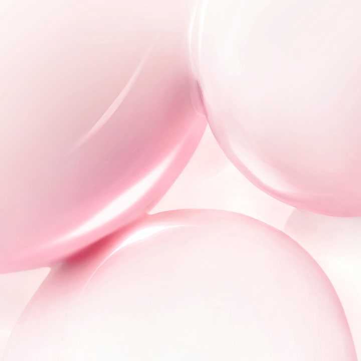 Lancôme Hydra Zen Gel Cream 30 ml kosteuttava päivävoide, jonka koostumusta kuvaavat pehmeät vaaleanpunaiset pisarat.
