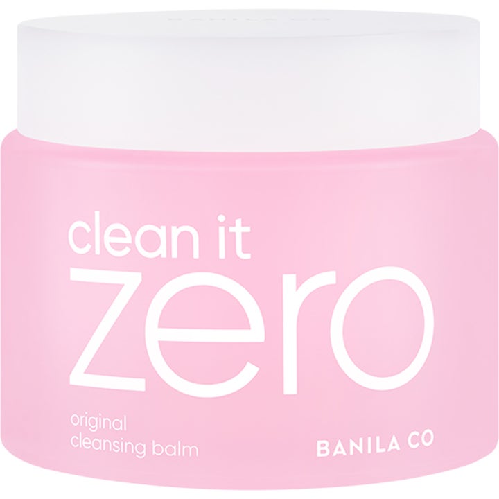 Banila Co Clean It Zero Original 100 ml syväpuhdistava puhdistusvoide vaaleanpunaisessa purkissa.