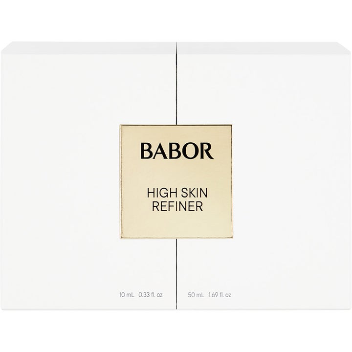 Babor HSR Gift Set 60 ml silottava ihonhoitosetti valkoisessa rasiassa kultaisella High Skin Refiner -logolla.
