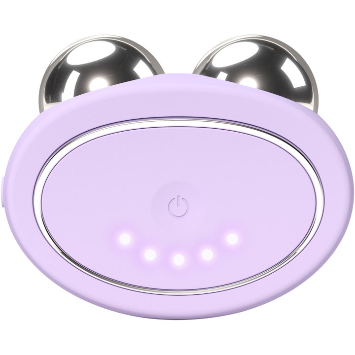 FOREO BEAR 2 Lavender 1 kpl kiinteyttävä mikrovirtalaite, jossa on kaksi metallista palloa.