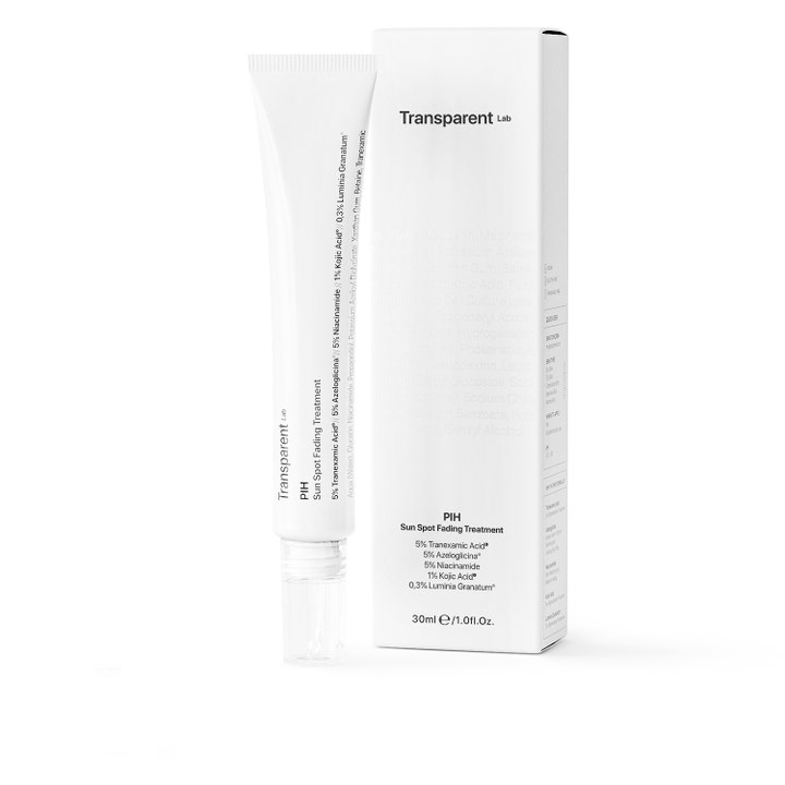 Transparent Lab P.I.H Sun Spot Fading Treatment 30 ml pigmenttiläiskiä häivyttävä hoito valkoisessa tuubissa