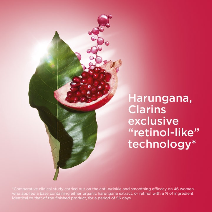 Clarins Rose Radiance Super Restorative 50 ml heleyttävä päivävoide harungana-lehdellä ja retinol-like-teknologialla.
