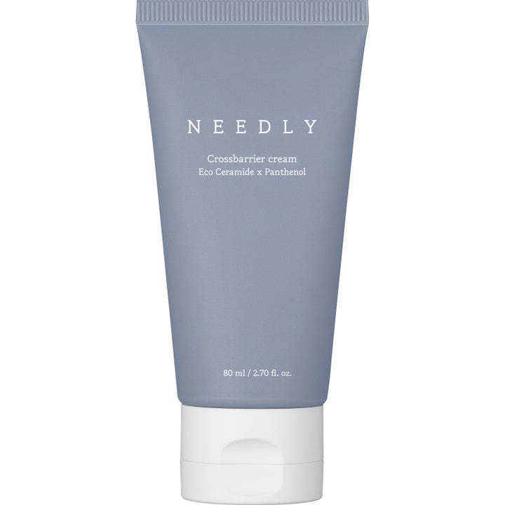 Needly Crossbarrier cream 80 ml ihoa vahvistava kasvovoide keramideilla harmaassa tuubissa valkoisella korkilla