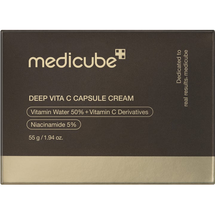 Medicube Deep Vita C Capsule Cream 55 g kirkastava C-vitamiini kasvovoide ruskeassa ja kultaisessa pakkauksessa
