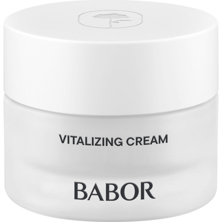 Babor Skinovage Vitalizing Cream 50 ml elvyttävä kasvovoide huurretussa lasipurkissa valkoisella korkilla