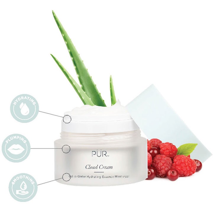 PÜR Cloud Cream 50 ml kosteuttava kasvovoide aloe veralla ja vadelmilla silottaa ja täyteläistää ihoa.
