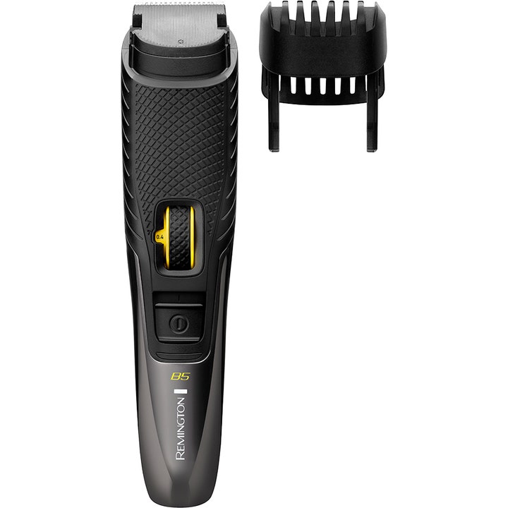 Remington MB5000 Style Series Beard Trimmer B5 1 kpl partatrimmeri keltaisella säätökiekolla ja kampaosalla.