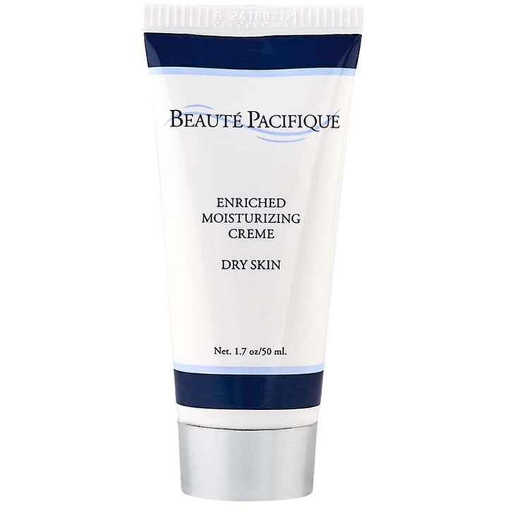 Beauté Pacifique Enriched Moisturizing Creme 50 ml kosteuttava kasvovoide valkoisessa tuubissa jossa on sinisiä raitoja
