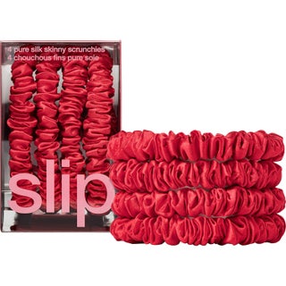 Slip Pure Silk Skinny Scrunchies Red