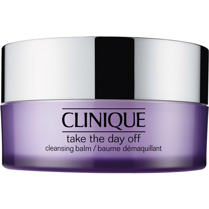 Clinique Take The Day Off 125 ml puhdistusbalsami poistaa meikin purkissa jossa on hopeinen korkki