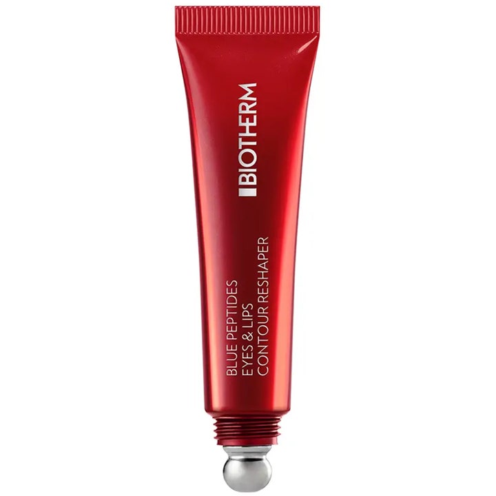 Biotherm Blue Peptides Eyes & Lips Contour Reshaper 15 ml kiinteyttävä voide punaisessa tuubissa metallikuulalla