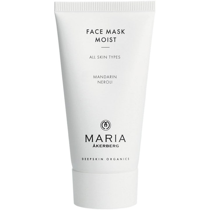 Maria Åkerberg Face Mask Moist kosteuttava kasvonaamio valkoisessa tuubissa sisältää mandariinia ja nerolia