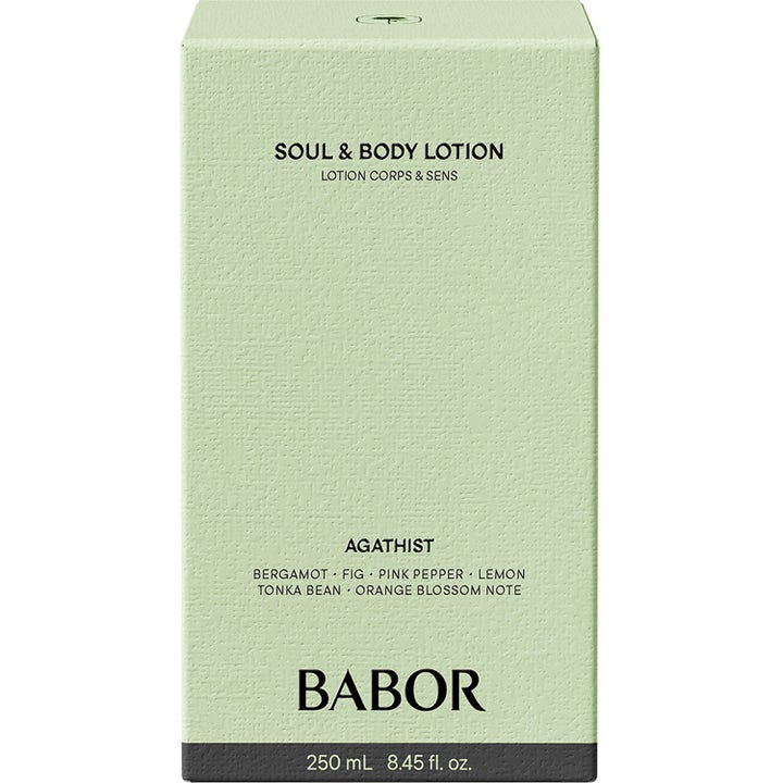 Babor Soul & Body Lotion Agathist 250 ml kosteuttava vartalovoide vaaleanvihreässä pintakuvioidussa pakkauksessa