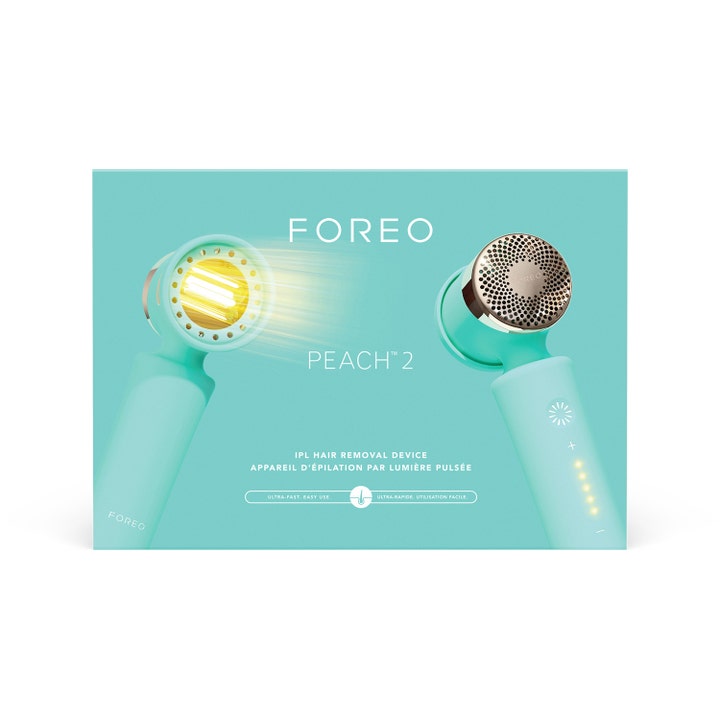 FOREO PEACH™ 2 Mint 1 kpl IPL-karvanpoistolaite sileälle iholle mintunvihreässä pakkauksessa