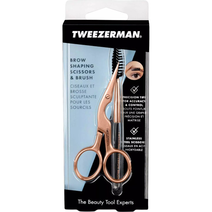 Retail Rose Gold Brow Shaping Scissors & Brush
