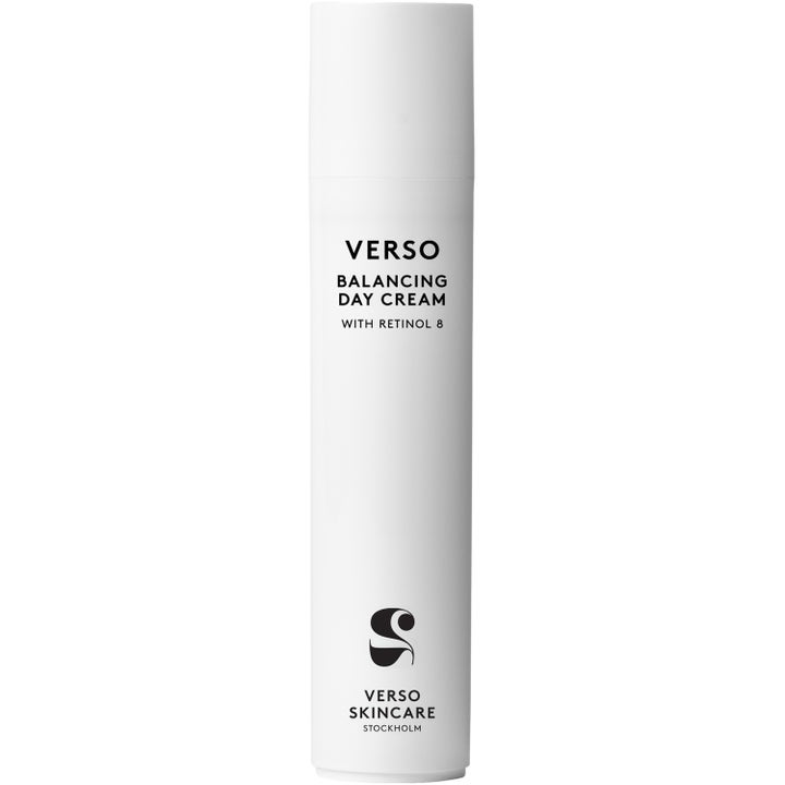 Verso Balancing Day Cream 50 ml tasapainottava päivävoide Retinol 8 valkoinen mattapintainen pumppupullo