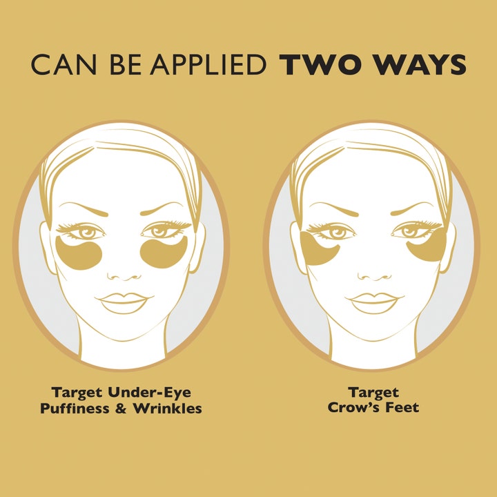 Peter Thomas Roth 24k Gold Eye Patches 60 kpl silmänympärysnaamio silottaa ryppyjä ja näyttää kaksi tapaa asettaa laput