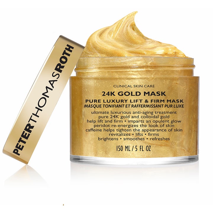 Peter Thomas Roth 24K Gold Mask 50 ml kiinteyttävä kasvonaamio kimaltelevalla kultaisella koostumuksella.