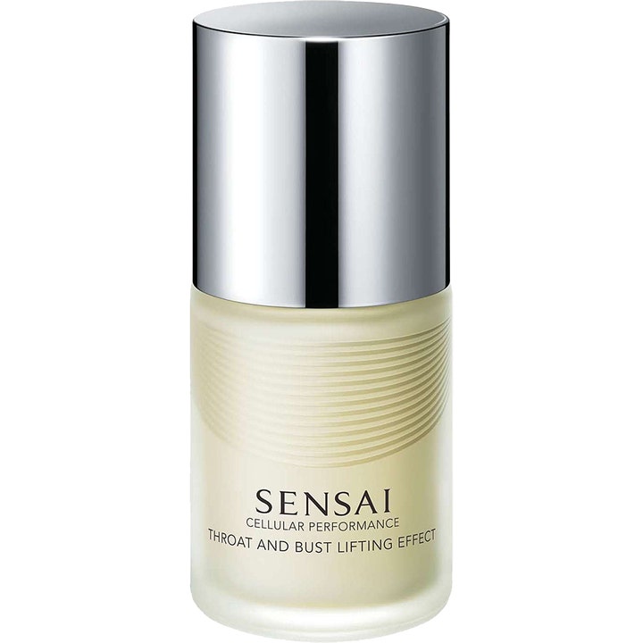 Sensai Cellular Performance Throat and Bust Lifting Effect 100 ml kiinteyttävä hoitotuote huurteisessa lasipullossa.