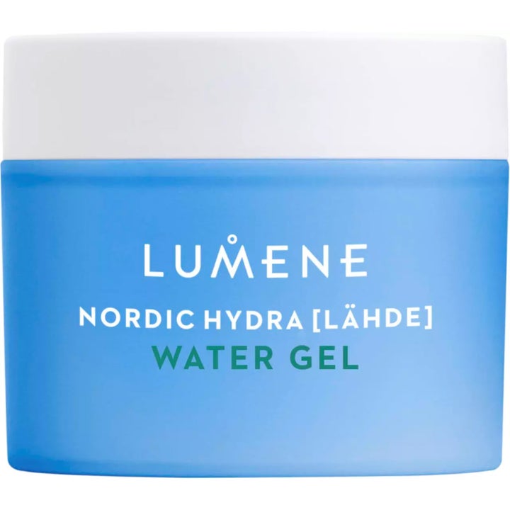 Lumene Nordic Hydra Lähde Water Gel 50 ml kosteuttava kasvogeeli vaaleansinisessä purkissa valkoisella korkilla
