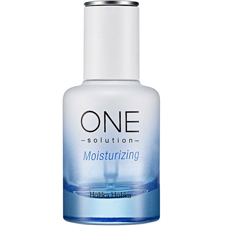 Holika Holika One Solution Moisturizing 30 ml kosteuttava ampulli huurteisessa sinisessä liukuvärilasipullossa