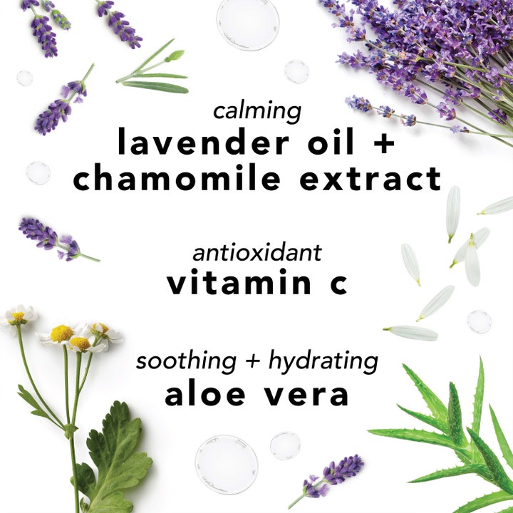 Mario Badescu Facial Spray 59 ml rauhoittava kasvosuihke, jossa on laventelia, kamomillaa, C-vitamiinia ja aloe veraa.