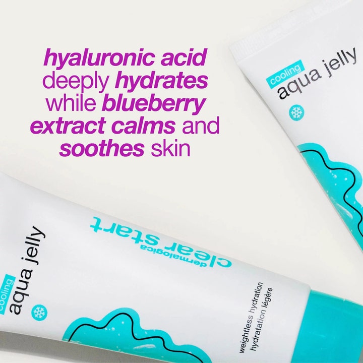Dermalogica Cooling Aqua Jelly 59 ml kosteusvoide sisältää hyaluronihappoa ja mustikkauutetta rauhoittaen ihoa.