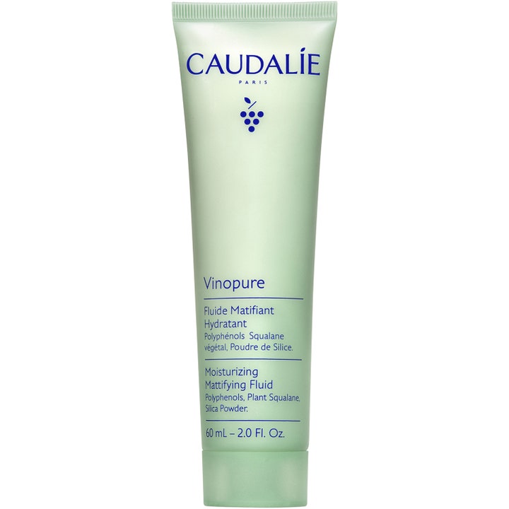 Caudalie Vinopure Moisturizing Mattifying Fluid 40 ml mattaava kasvovoide vaaleanvihreässä tuubissa.