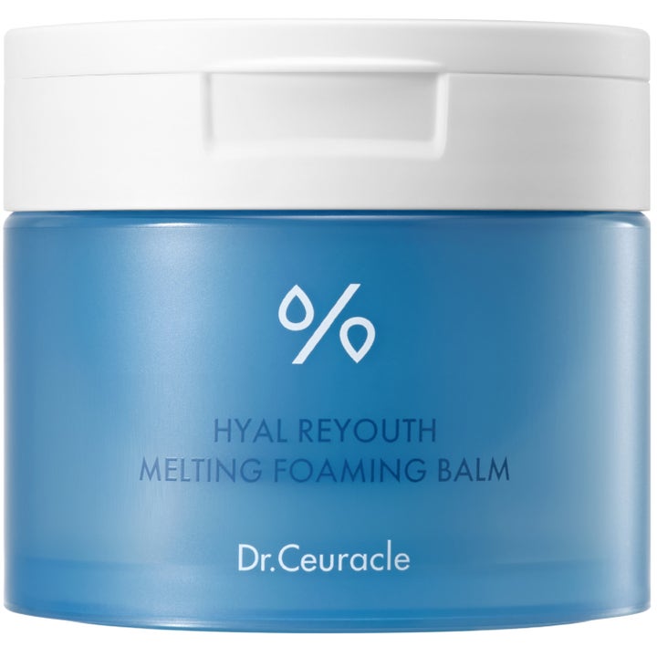 Dr. Ceuracle Hyal Reyouth Melting Foaming Balm 100 ml kosteuttava puhdistusvoide sinisessä purkissa valkoisella kannella
