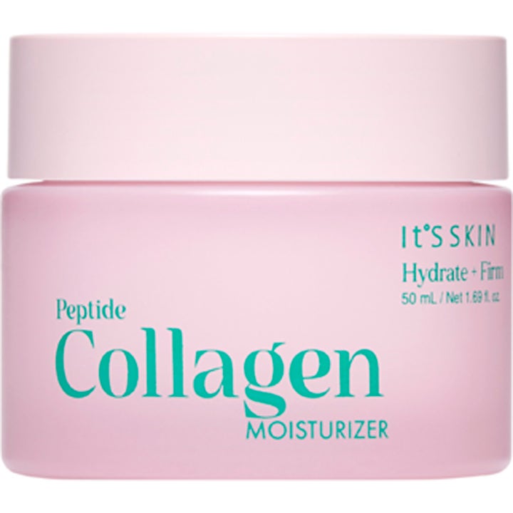 It'S SKIN Peptide Collagen Moisturizer 50 ml kiinteyttävä ja kosteuttava kasvovoide vaaleanpunaisessa purkissa.