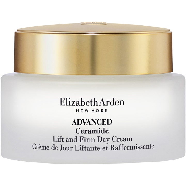 Elizabeth Arden Advanced Ceramide Lift and Firm Day Cream kiinteyttävä päivävoide huurteisessa kultakantisessa lasipurkissa