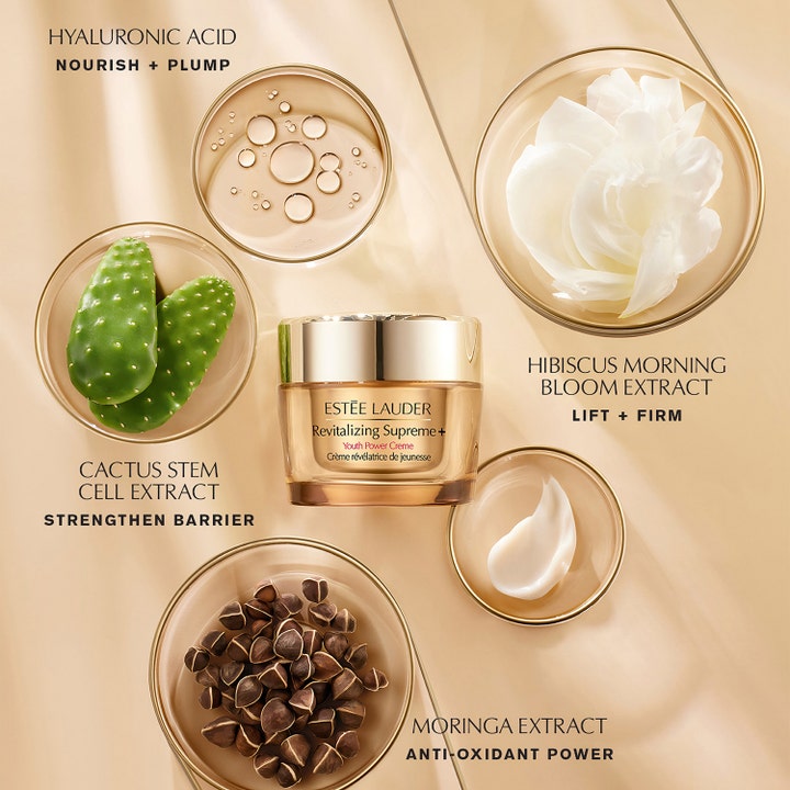 Estée Lauder Revitalizing Supreme+ Youth Power Creme 30 ml kiinteyttävä päivävoide ja ainesosat