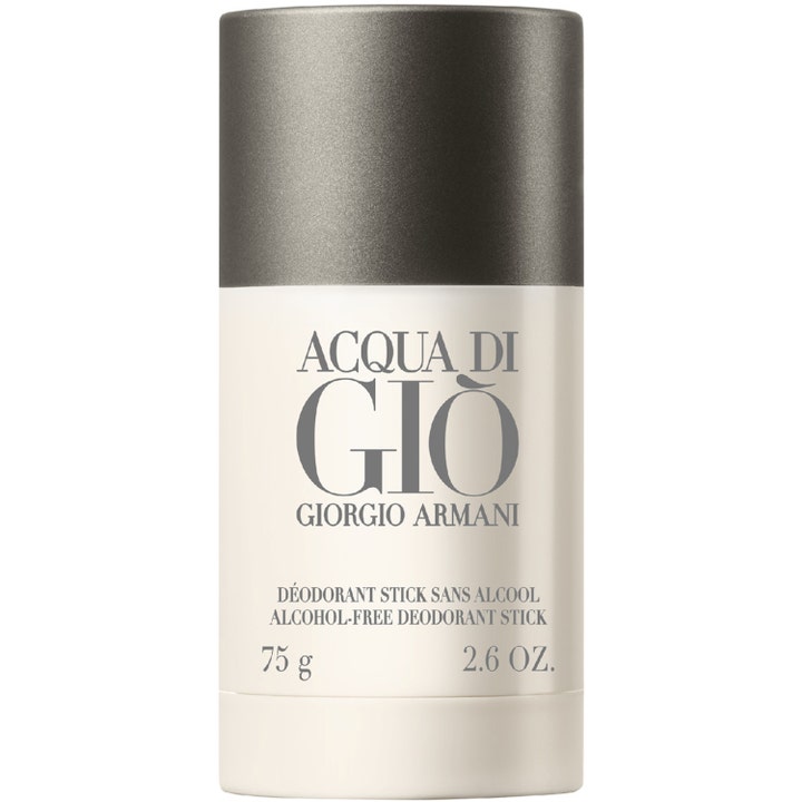 Giorgio Armani Acqua di Giò 75 g alkoholiton deodoranttitikku antaa raikkautta valkoisessa pakkauksessa harmaalla korkilla