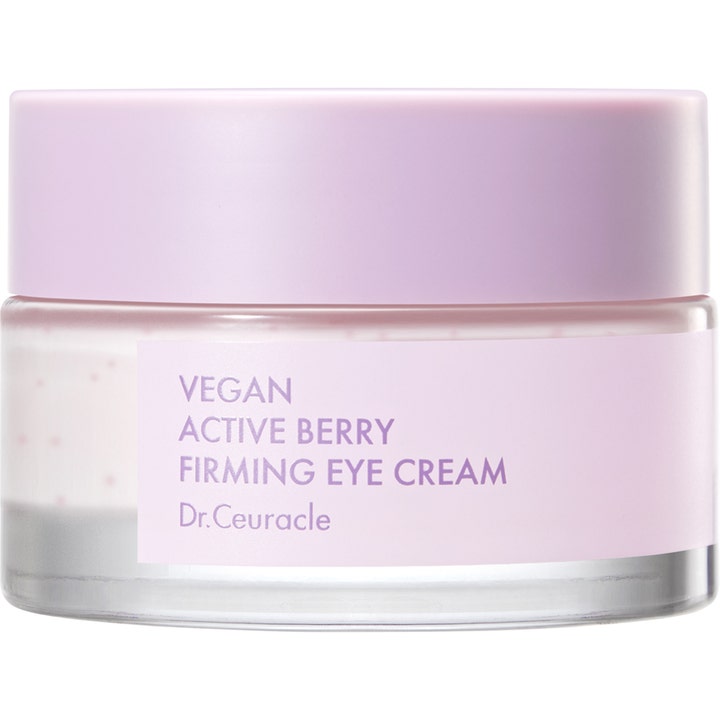 Dr. Ceuracle Vegan Active Berry Firming Eye Cream 25 ml kiinteyttävä silmänympärysvoide vaaleanliilassa lasipurkissa