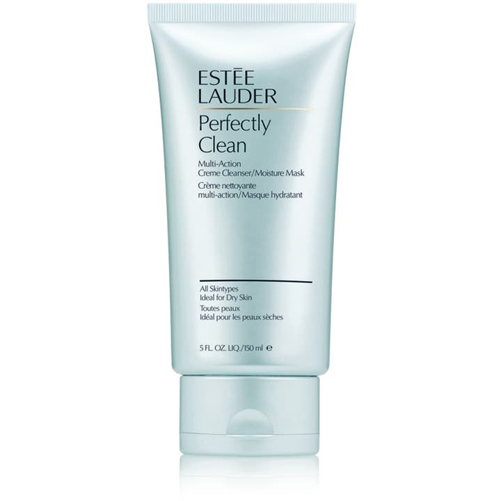Estée Lauder Perfectly Clean 150 ml kosteuttava puhdistusvoide ja naamio vaaleansinisessä muovituubissa